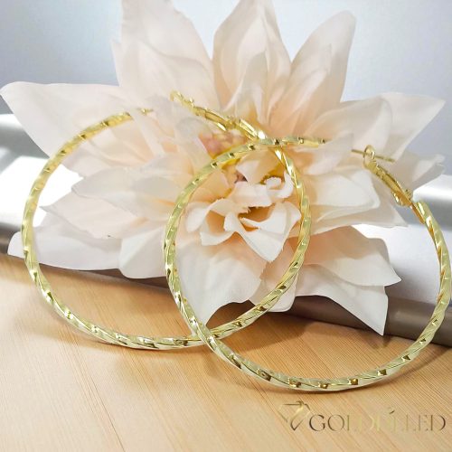 Orecchini GOLDFILLED antiallergici a cerchio 60mm colore 14K