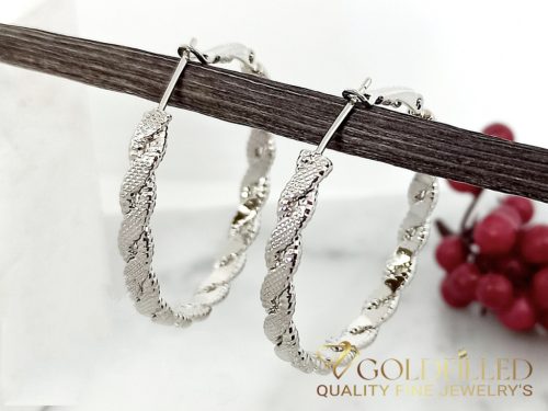 Orecchini GOLDFILLED antiallergici con motivo greco 26mm colore 18K