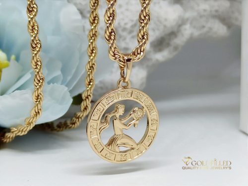 Collana GOLDFILLED antiallergica 55cm / 3mm + pendente della vergine colore 18K