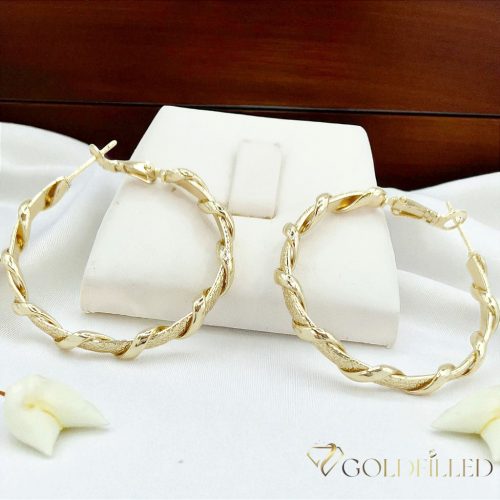 Orecchini GOLDFILLED antiallergici a cerchio 40mm colore 14K