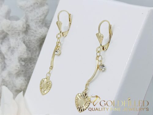 Orecchini GOLDFILLED antiallergici a forma di cuore 52mm colore 14K