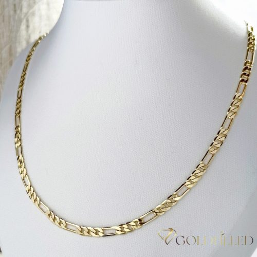 Collana "Figaro" GOLDFILLED antiallergica  in diverse dimensioni 4 mm  colore 14K