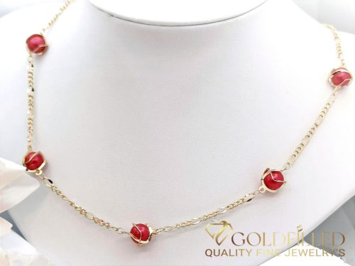 Collana GOLDFILLED antiallergica 45cm/3-8mm colore 14K