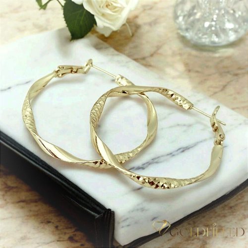 Orecchini GOLDFILLED antiallergici a cerchio 40mm colore 14K