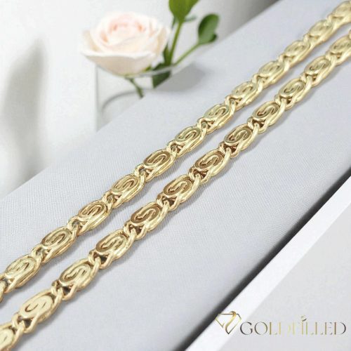 Collana GOLDFILLED antiallergica 50cm lunga e 4,5mm larga colore 14K