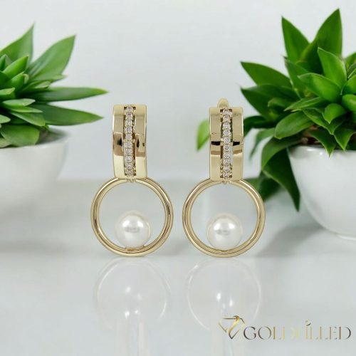 Orecchini GOLDFILLED antiallergici 34mm colore 14K