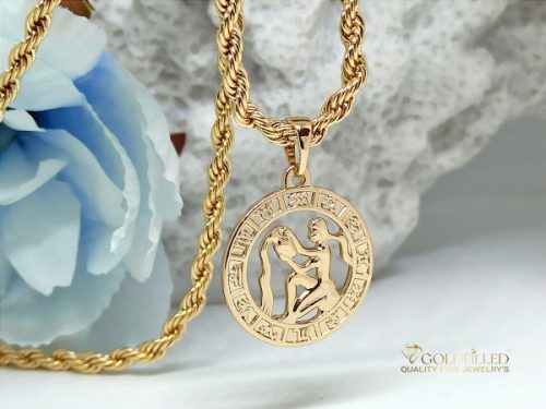 Collana GOLDFILLED antiallergica 55cm / 3mm + pendente del granchio colore 18K