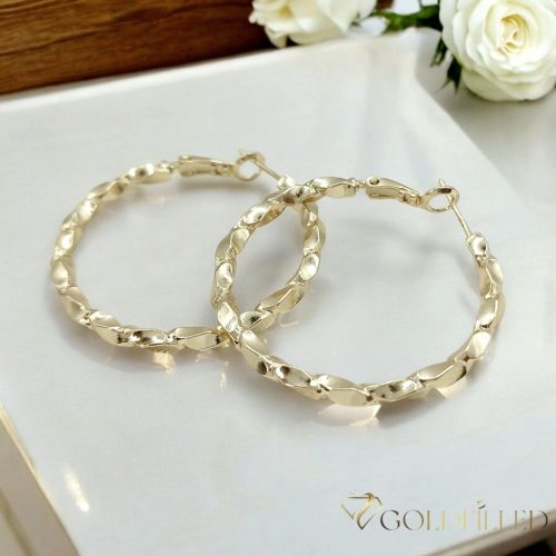 Orecchini GOLDFILLED antiallergici a cerchio 40mm colore 14K