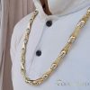 Collana GOLDFILLED antiallergica Luxury Barakka 70cm lunga e 11mm larga (130g) colore 14K multicolore