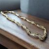 Collana GOLDFILLED antiallergica Luxury Barakka 70cm lunga e 11mm larga (130g) colore 14K multicolore