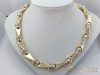 Collana GOLDFILLED antiallergica Luxury Barakka 70cm lunga e 11mm larga (130g) colore 14K multicolore
