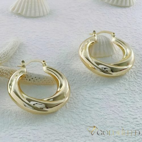 Orecchini GOLDFILLED antiallergici attorcigliati 35mm