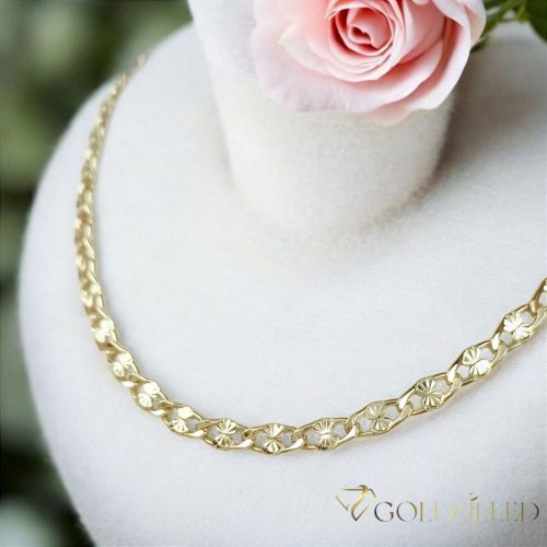 Collana GOLDFILLED antiallergica 50cm lunga e 4mm larga colore 14K