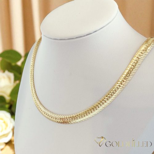 Collana GOLDFILLED antiallergica Luxury 50cm lunga e 7mm larga colore 14K