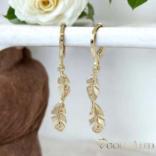 Orecchini GOLDFILLED antiallergici 38mm colore 14K