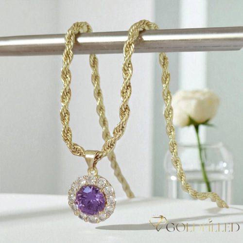 Collana GOLDFILLED antiallergica 50cm/3mm + Pendente colore 14K