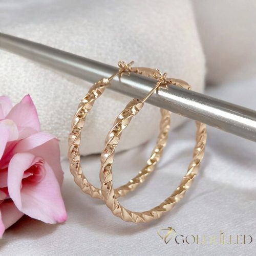 Orecchini GOLDFILLED antiallergici a cerchio 40mm colore 18K
