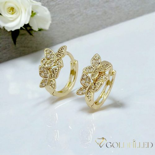Orecchino GOLDFILLED antiallergico 18mm colore 18K