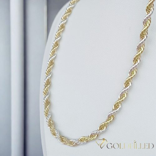 Collana GOLDFILLED antiallergica 45cm lunga e 4mm larga colore 14K Multicolor 