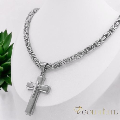 GOLDFILLED collana in acciaio inox 60cm/7mm	