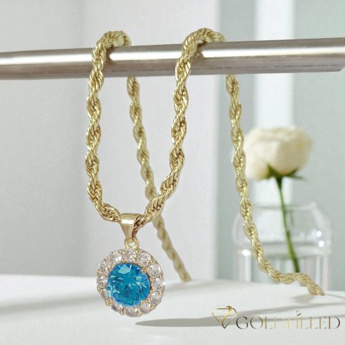 Collana GOLDFILLED antiallergica 50cm/3mm + Pendente colore 14K
