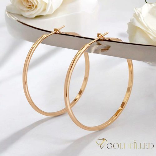 Orecchini GOLDFILLED antiallergici a cerchio 40mm colore 18K