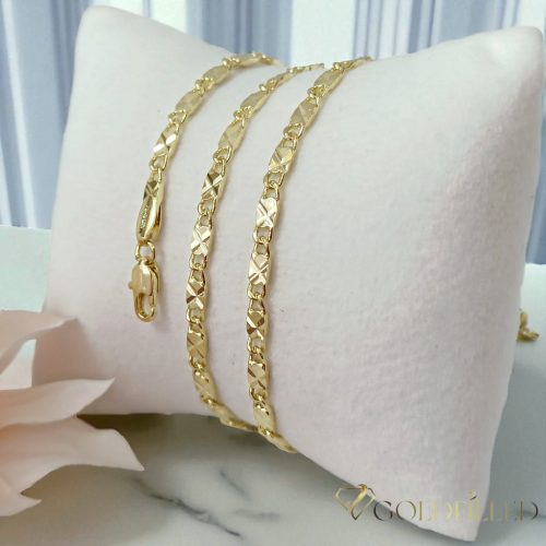 Collana GOLDFILLED antiallergica 50cm lunga e 3,5mm larga colore 14K