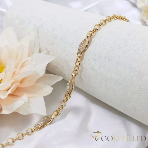 Bracciale GOLDFILLED antiallergico 17-20cm/3-6mm , colore 18K