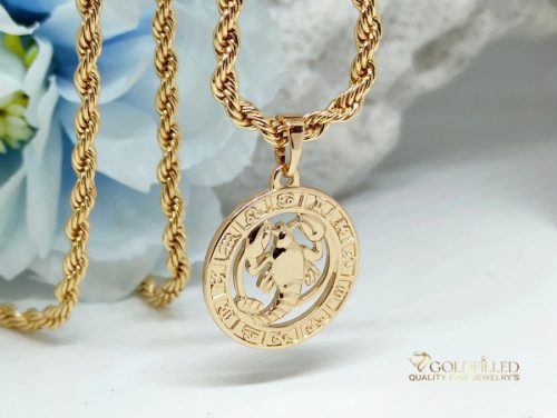 Collana GOLDFILLED antiallergica 55cm / 3mm + pendente del granchio colore 18K