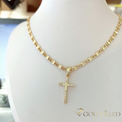 Collana GOLDFILLED antiallergica 50cm/4mm + Pendente colore 14K
