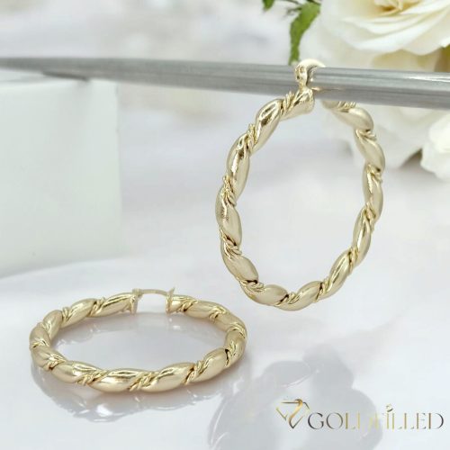 Orecchini GOLDFILLED antiallergici a cerchio 50mm colore 14K