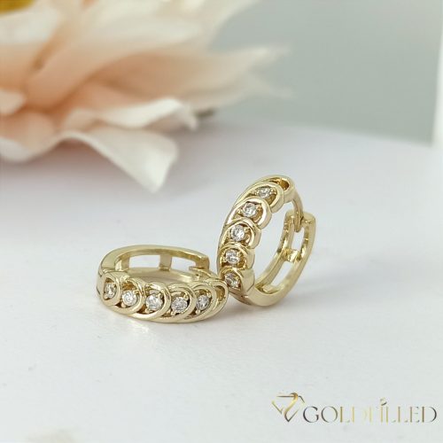 Orecchino GOLDFILLED antiallergico 14mm colore 18K Multicolor 