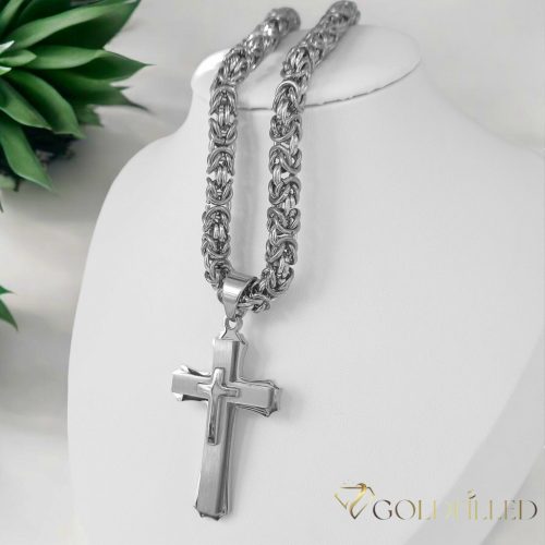 GOLDFILLED collana in acciaio inox 70cm/7mm	