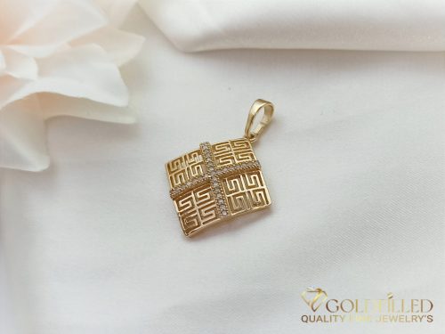Pendente GOLDFILLED antiallergico 32mm colore 14K