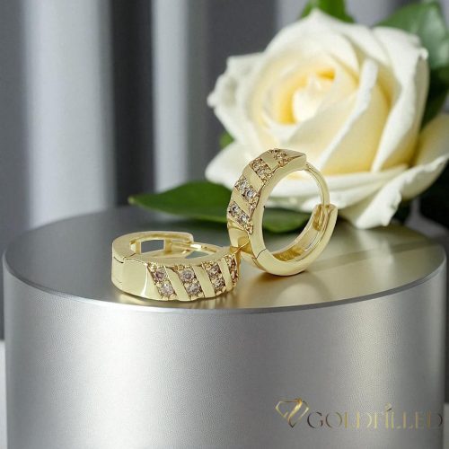 Orecchino GOLDFILLED antiallergico 14mm colore 18K Multicolor 