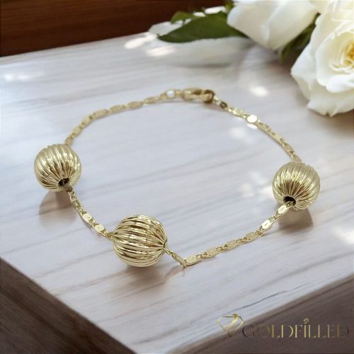Bracciale GOLDFILLED antiallergico  18cm/2-8mm colore 14K