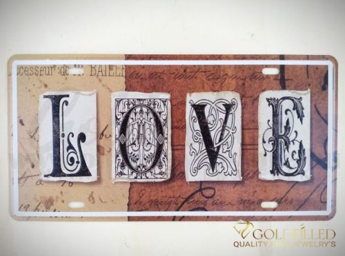 Tavola decorativa in metallo 15x30cm
