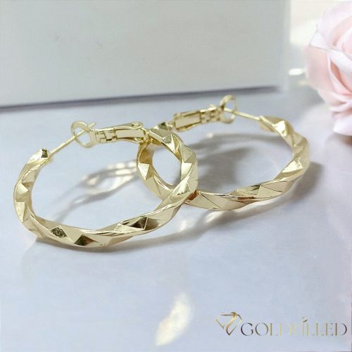 Orecchini GOLDFILLED antiallergici 30mm colore 14K