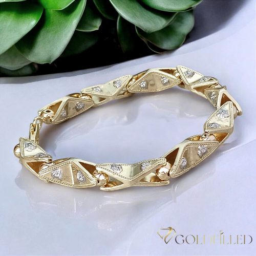Bracciale GOLDFILLED antiallergico 22cm /11 mm colore multicolore