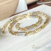 Collana GOLDFILLED antiallergica Luxury Barakka 60cm lunga e 8-10mm larga (125g) colore 14K multicolore