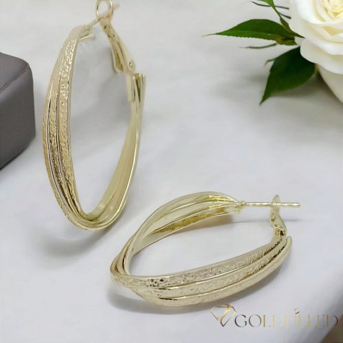 Orecchini GOLDFILLED antiallergici a cerchio 40mm colore 14K
