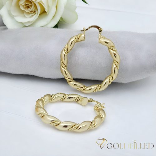 Orecchini GOLDFILLED antiallergici a cerchio 40mm colore 14K