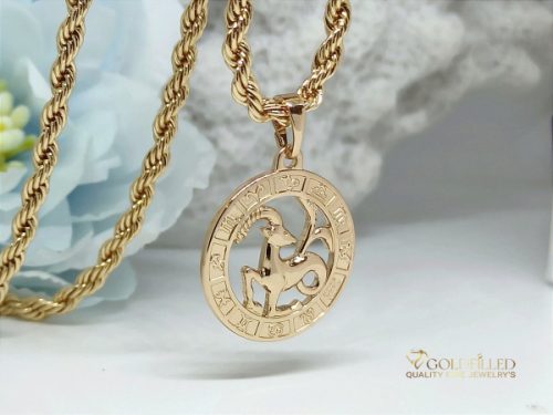 Collana GOLDFILLED antiallergica 55cm / 3mm + pendente del toro colore 18K