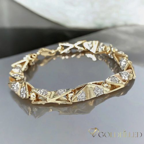 Bracciale GOLDFILLED antiallergico 22cm /11 mm colore multicolore